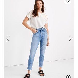 Madewell “The Mom Jean” in Melva wash